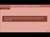 Class 11 Chemistry - Methods Of Purification Of Organic Compounds Video by MBD Publishers Class 11 Chemistry - Methods Of Purification Of Organic Compounds Video by MBD Publishers