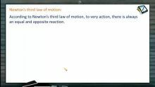 Newtons Law of Motion - Newtons Third Law Of Motion (Session 1)