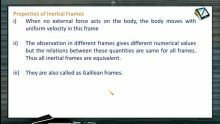 Newtons Law of Motion - Properties Of Inertial Frames (Session 7)