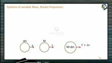 Newtons Law of Motion - Systems Of Variable Mass, Rocket Propulsion (Session 6)