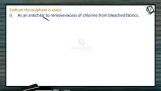 P Block Elements - Sodium Thiosulphate Is Used (Session 16) P Block Elements - Sodium Thiosulphate Is Used (Session 16)