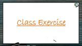 Practical Chemistry - Class Exercise (Session 1) Practical Chemistry - Class Exercise (Session 1)