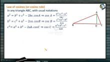 Properties Of Triangles - Cosine Rule (Session 2)
