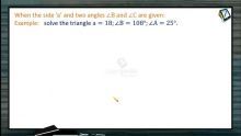 Properties Of Triangles - Solution Of Triangles 2 (Session 5)