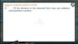 Redox Reactions - Rules For Assigning Oxidation Numbers (Session 1, 2 & 3) Redox Reactions - Rules For Assigning Oxidation Numbers (Session 1, 2 & 3)