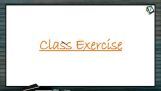 Surface Chemistry - Class Exercise (Session 1) Surface Chemistry - Class Exercise (Session 1)