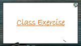 Surface Chemistry - Class Exercise (Session 3) Surface Chemistry - Class Exercise (Session 3)