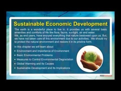 Class 11 Economics - Sustainable Economic Development Video by MBD Publishers