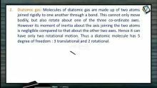 Thermodynamics - Diatomic Gas (Session 13 & 14)