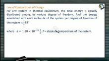 Thermodynamics - Law Of Equipartition Of Energy (Session 13 & 14)