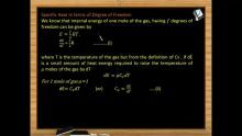 Thermodynamics - Specific Heat In Terms Of Degree Of Freedom (Session 13 & 14)