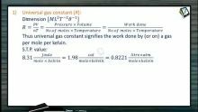 Thermodynamics - Universal Gas Constant (Session 11)
