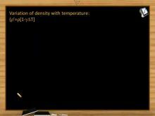 Thermodynamics - Variation Of Density With Temperature (Session 1)