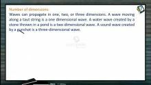Wave Motion - Number Of Dimensions (Session 1 & 2)