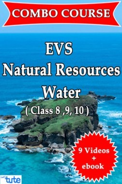 Combo : Natural Resource Water ( Science - EVS ) For Class ( VI, VII, VIII, IX & X ) by Let's Tute