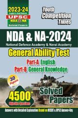UPSC NDA & NA General Ability Test Part-A  English & Part-B General Knowledge Solved Papers 2023-24 UPSC NDA & NA General Ability Test Part-A  English & Part-B General Knowledge Solved Papers 2023-24