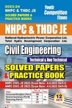 NHPC & THDC JE Civil Engineering Solved Papers & Practice Book 2023-24